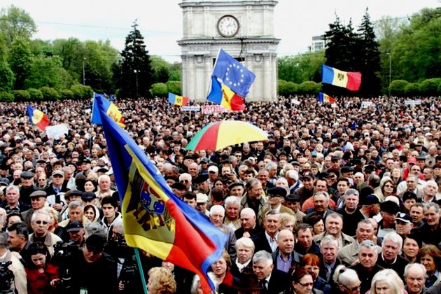 В Молдове проходит масштабный антиправительственный митинг