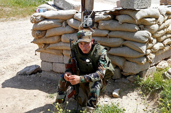 Женский батальон, сражающийся с боевиками ИГИЛ. Фото