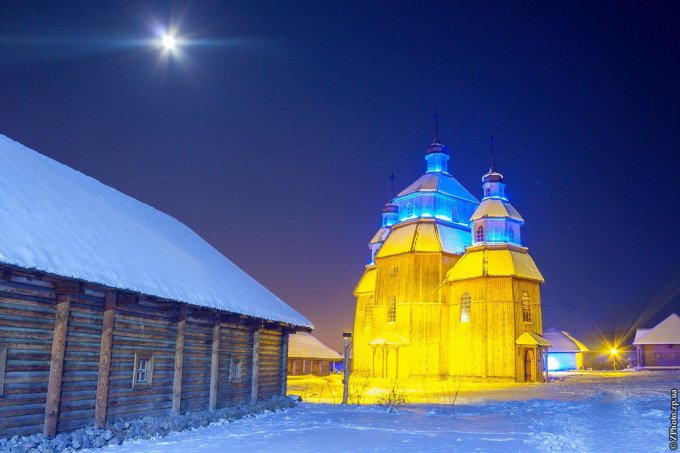 Впечатляющие пейзажи заснеженной Хортицы. Фото