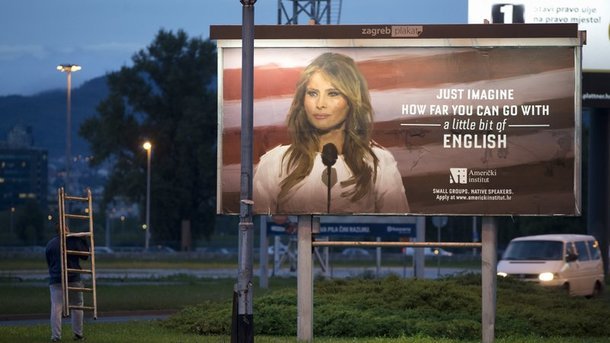 Меланья Трамп «засветилась» в курьезной рекламе в Хорватии