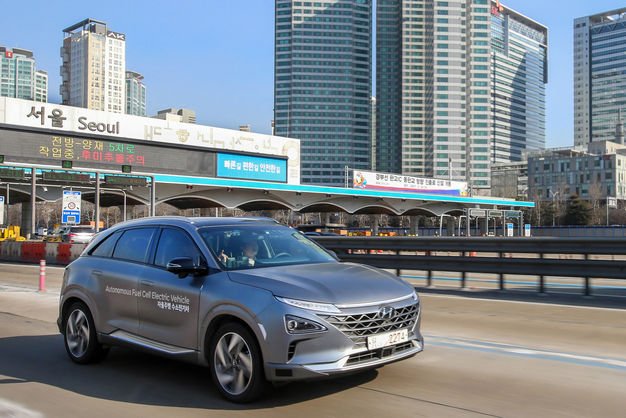 Водородные беспилотные авто Hyundai установили рекорд