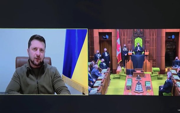Зеленський виступив перед парламентом Канади. Відео